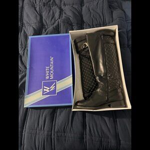 Women's White Mountain Logical Black Boots Size 9.5 Used